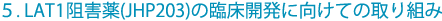 5.LAT1阻害薬(JHP203)の臨床開発に向けての取り組み